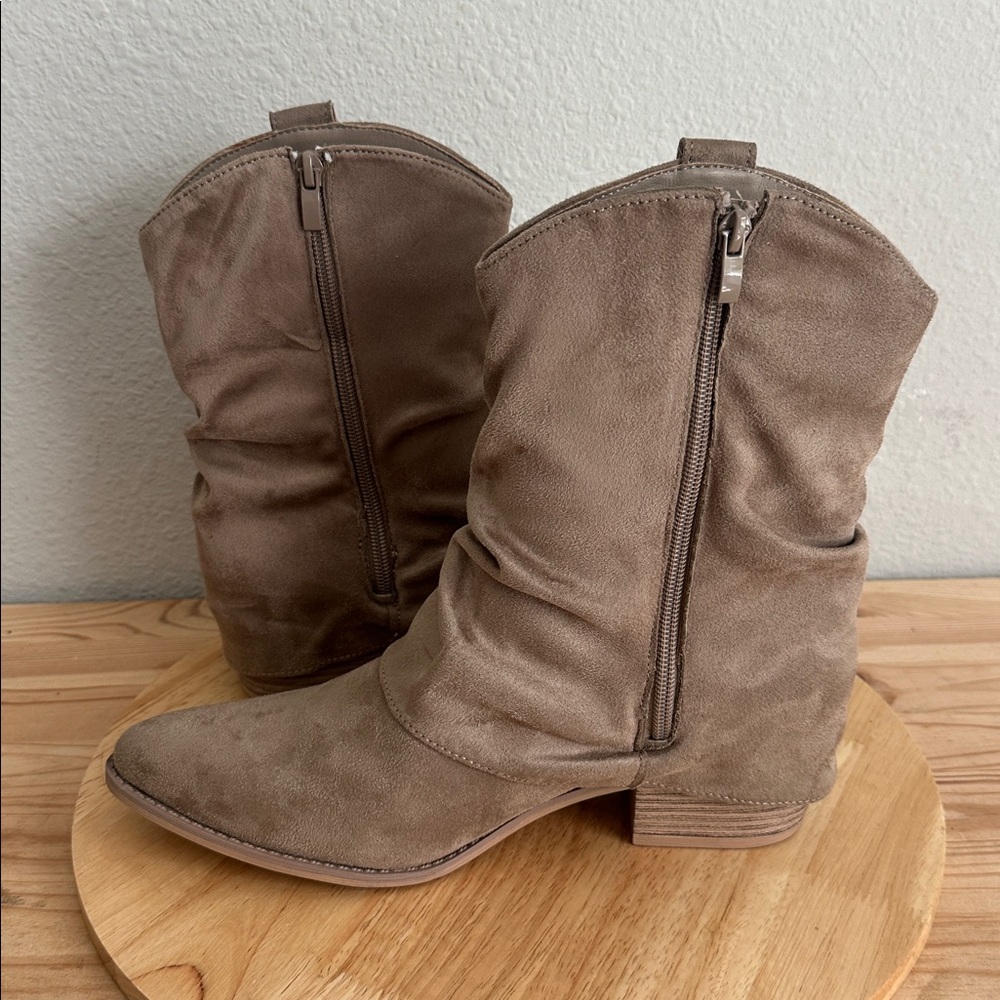 Mia Girl Womens Tawny Block Heel Cowboy Boots 8.5M - Picture 3 of 6